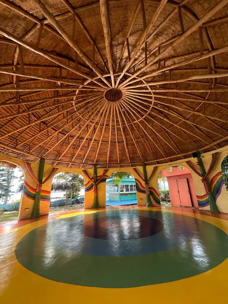 Circular pavilion interior